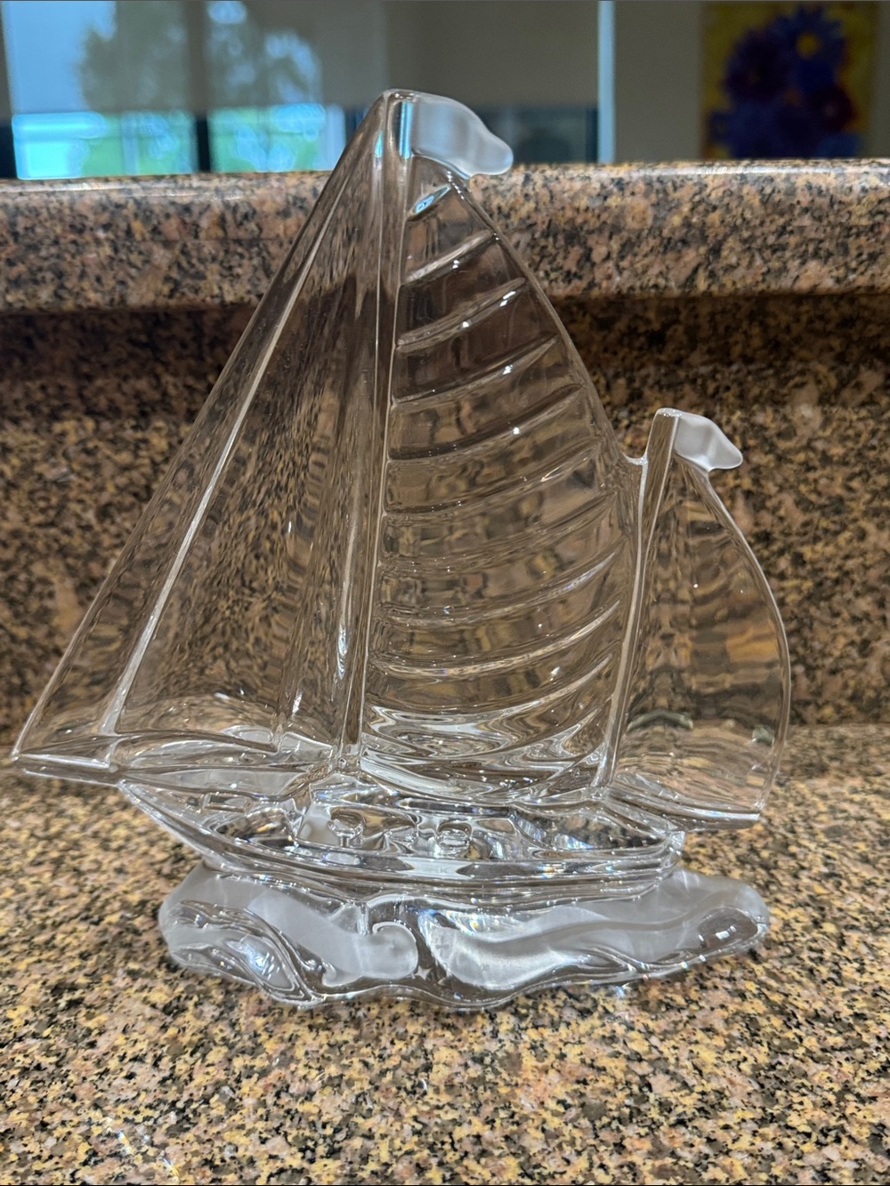 Lenox Led Crystal Glass Sailboat